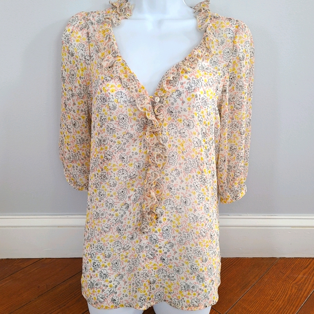 Old Navy Ruffled Collar Blouse